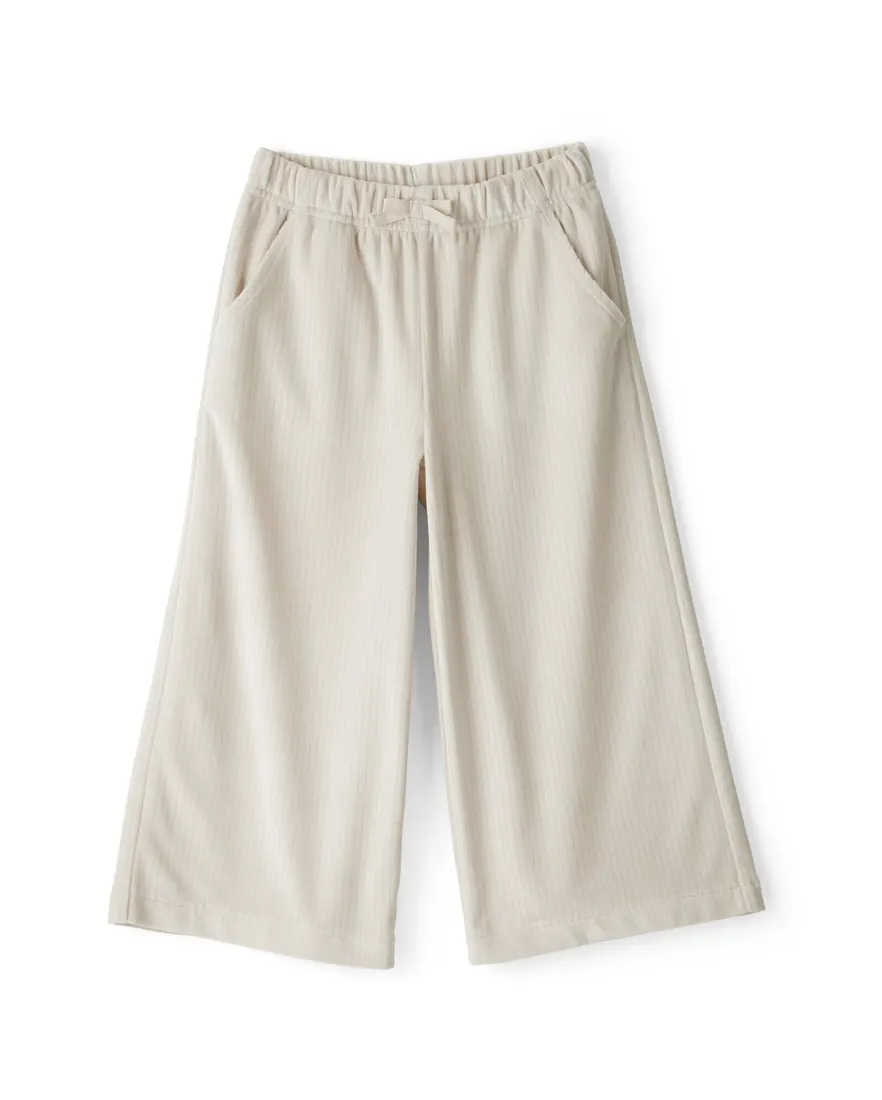 Calça infantil relaxed em plush - off-white