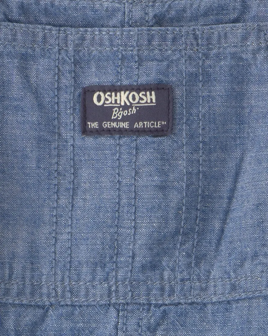 Outra vista de Jardineira jeans infantil com bolsos - denim médio