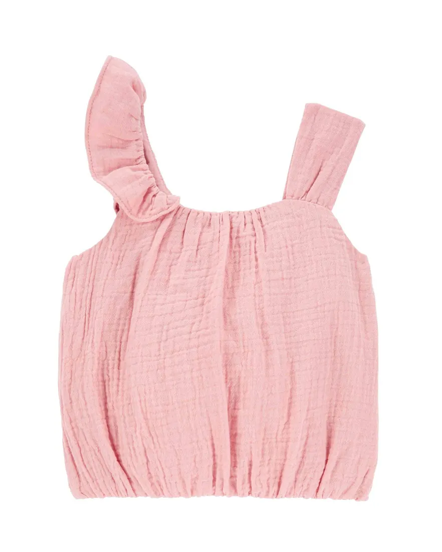 Outra vista de Bata infantil texturizada rosa