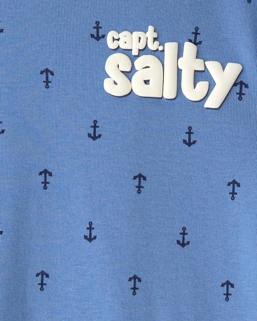 Outra vista de Pijama longo infantil 4 peças estampado - Multicor