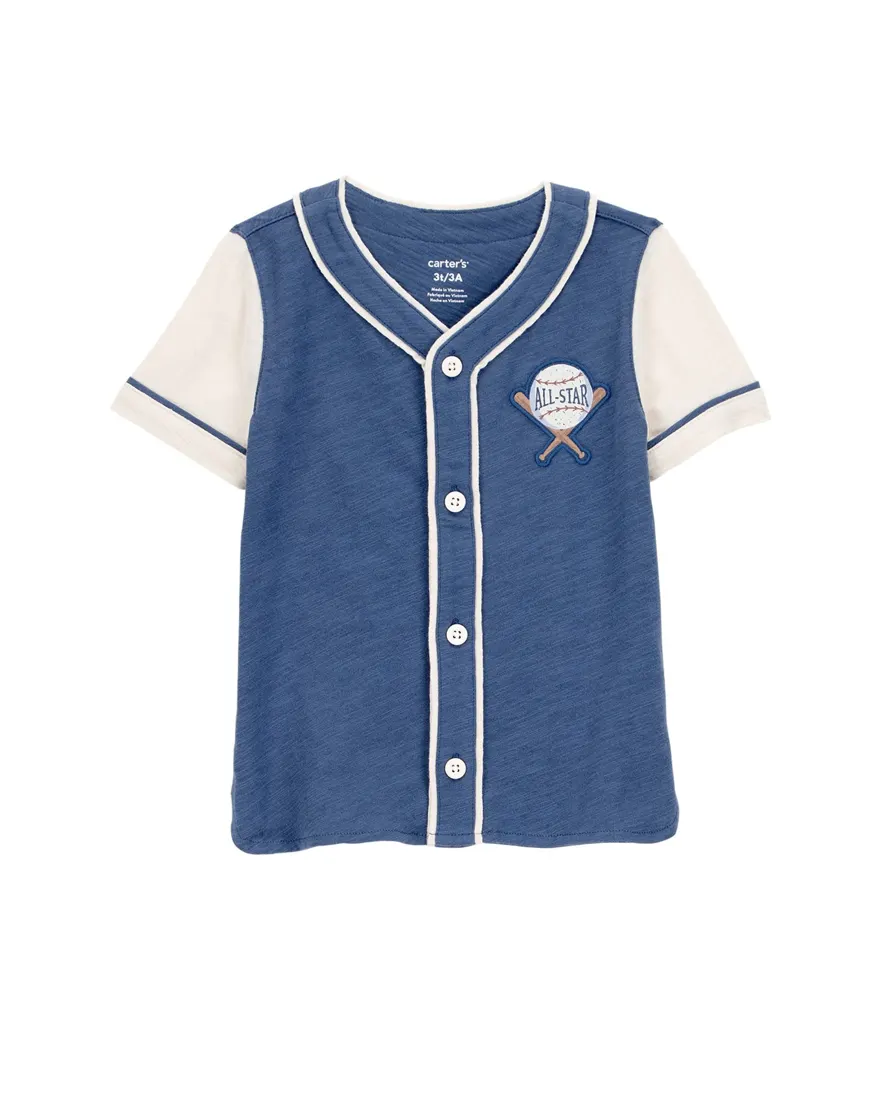 Camiseta infantil esportiva mescla azul