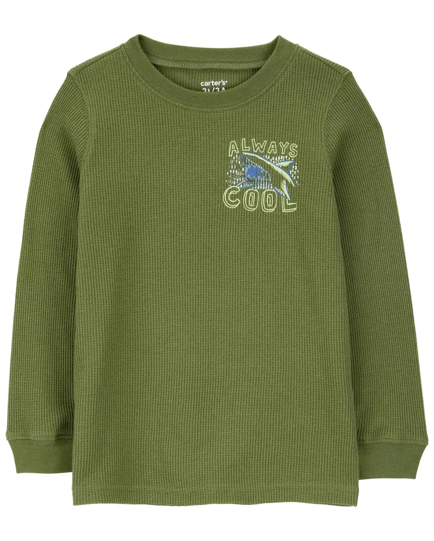Camiseta infantil texturizada always cool verde