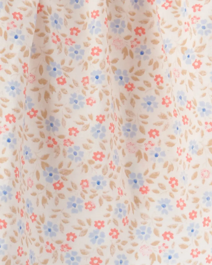 Outra vista de Conjunto curto bebê 3 peças floral - Multicor
