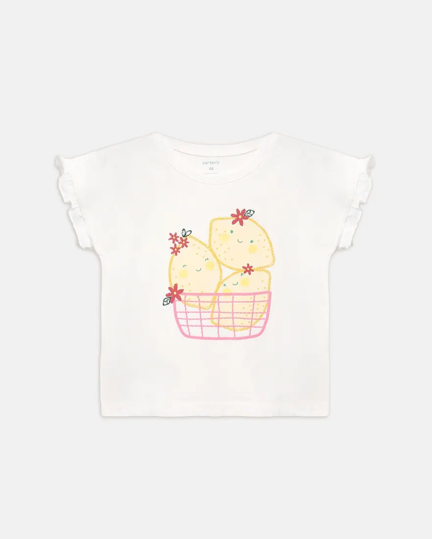 Outra vista de Conjunto com óculos UV50+ infantil menina limão 3 peças