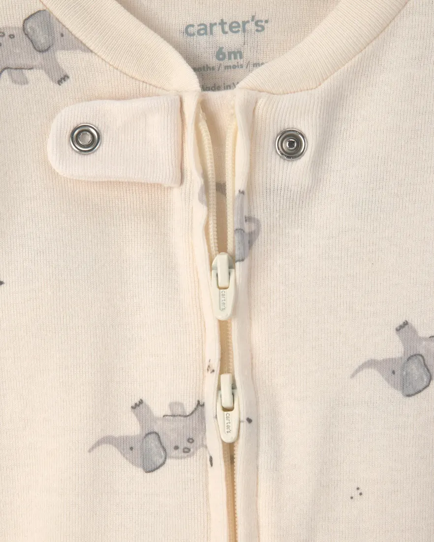 Outra vista de Kit macacão bebê 2 peças com pé estampado - Multicor