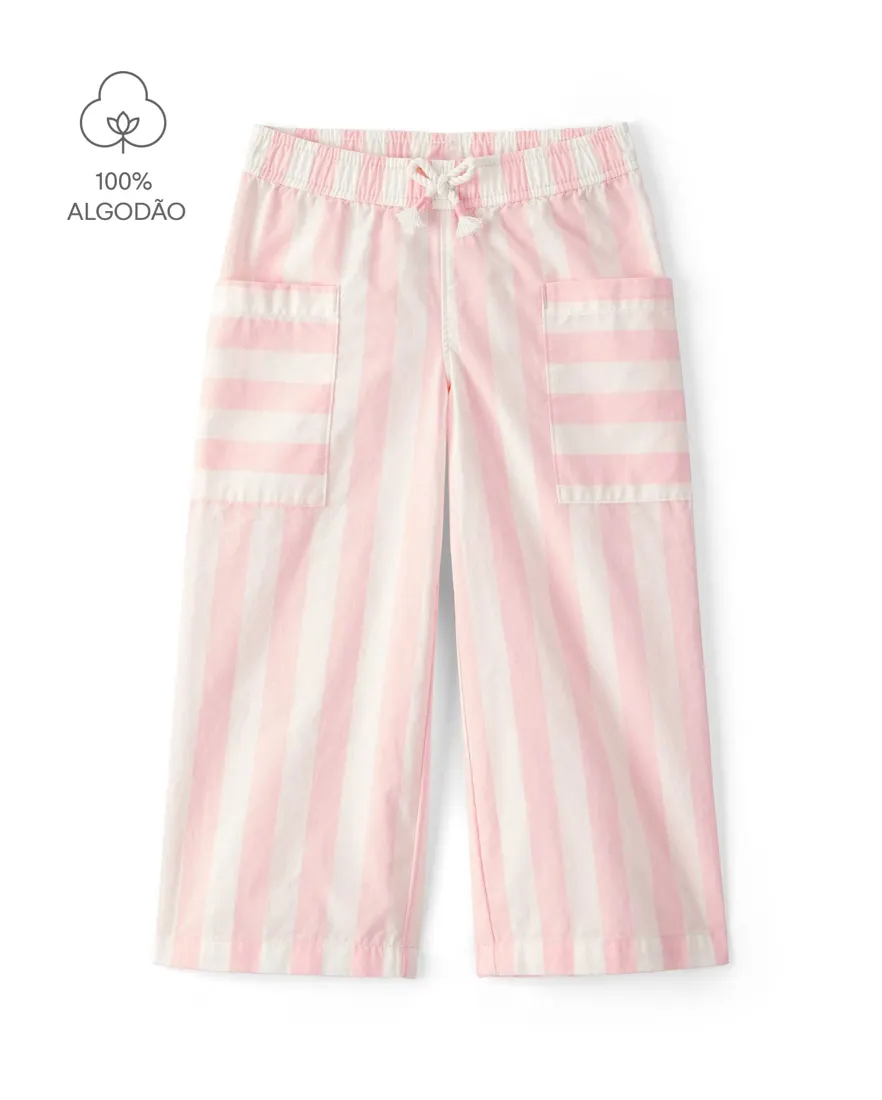 Calça infantil listrada - Multicor