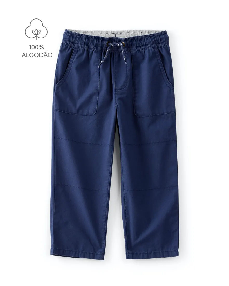 Calça infantil bolso cargo - azul