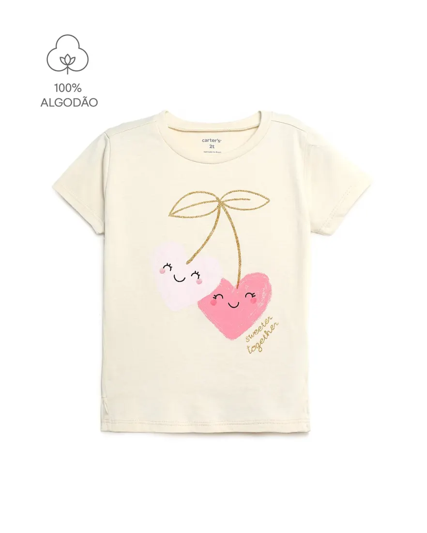 Camiseta infantil coração