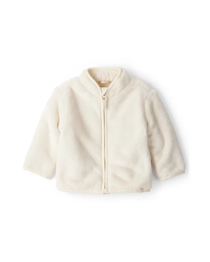 Jaqueta bebê em pelúcia - off-white