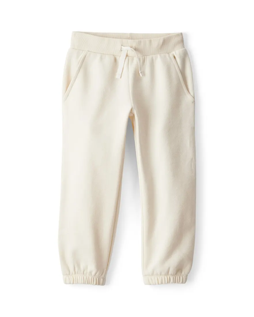 Calça de moletom infantil jogger - bege