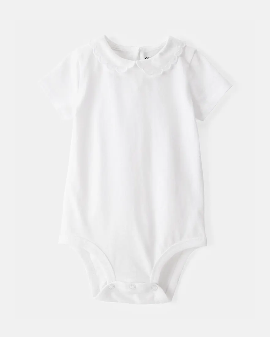 Body gola boneca bebê menina - Branco