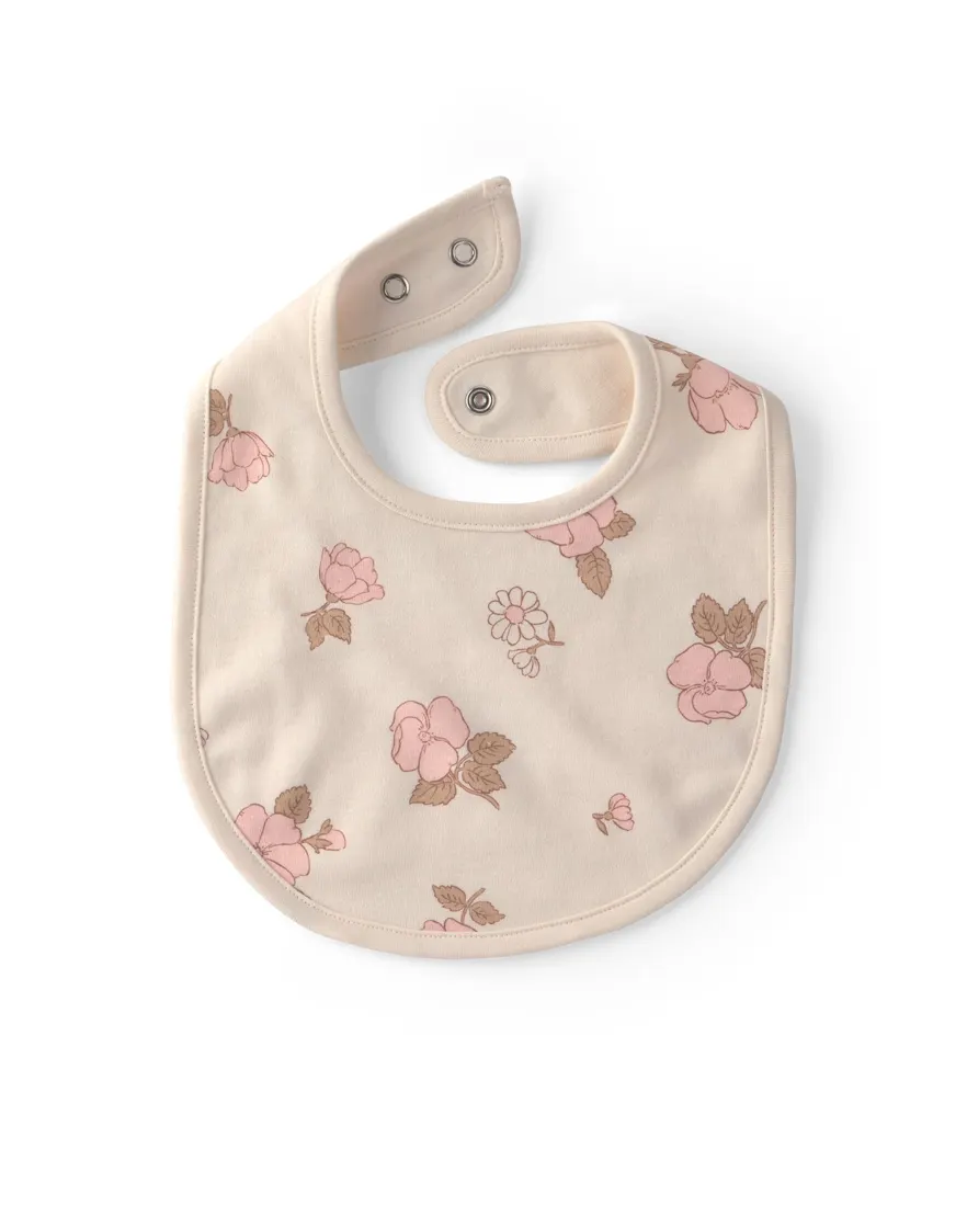 Outra vista de Kit babador bebê 3 peças canelado e floral - Multicor