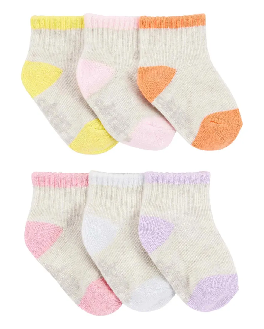 Kit meia bebê 6 pares mescla multicor