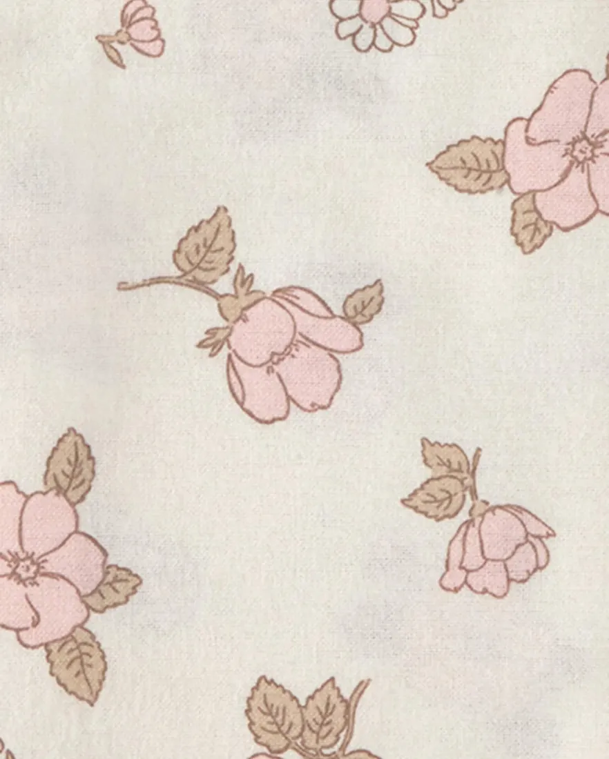 Outra vista de Kit cueiro bebê 4 peças floral - Multicor