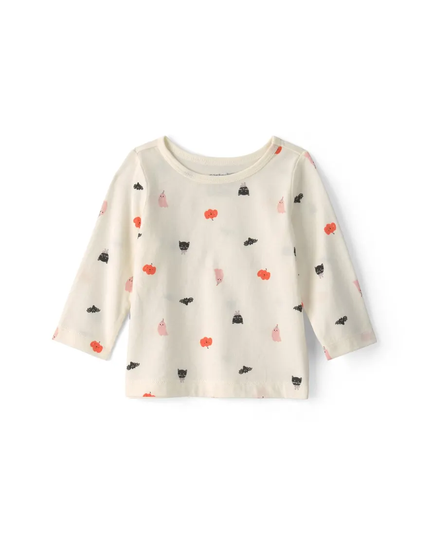 Outra vista de Salopete bebê com camiseta Halloween e meia-calça - Multicor