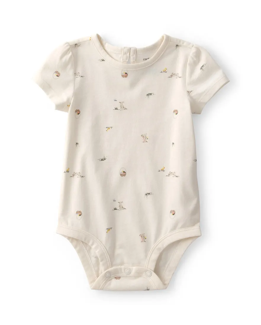Outra vista de Salopete bebê com body estampada - Rosa