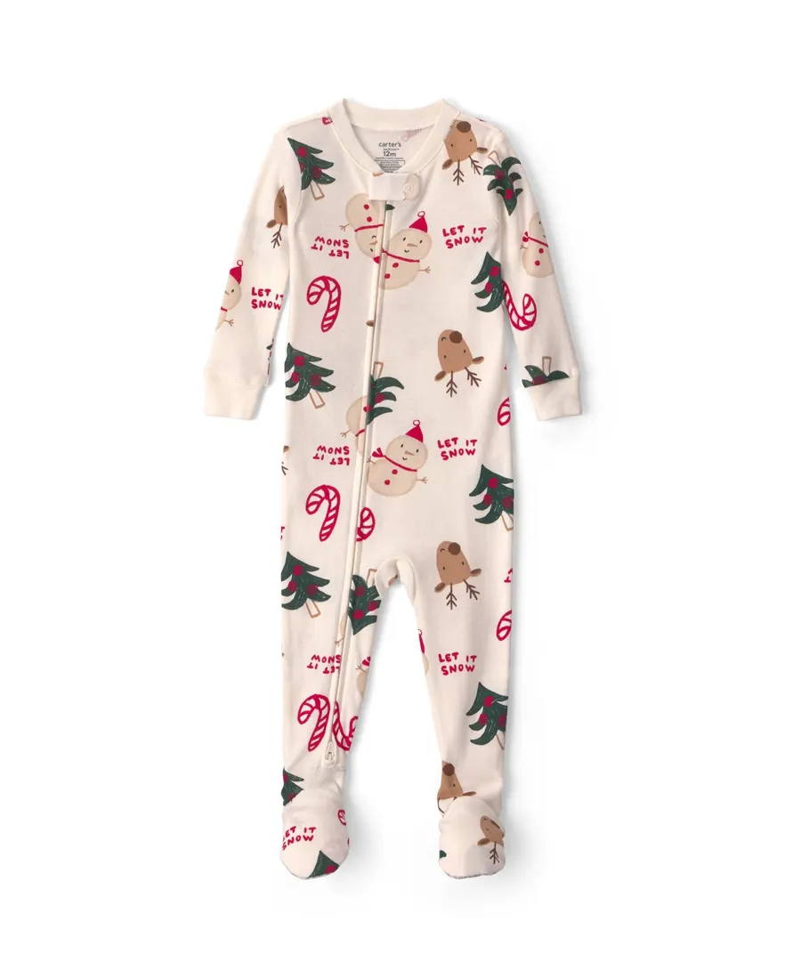 Macacão pijama bebê natalino - Multicor