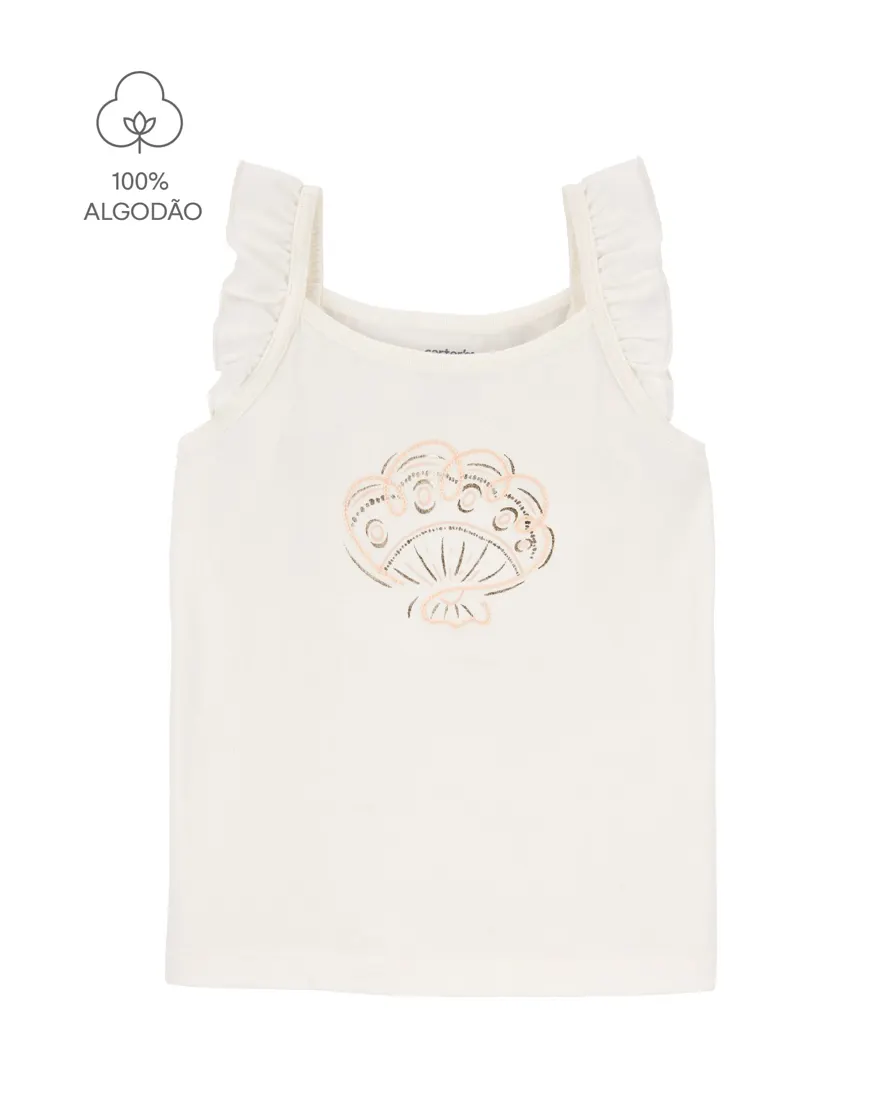 Regata infantil concha do mar off-white