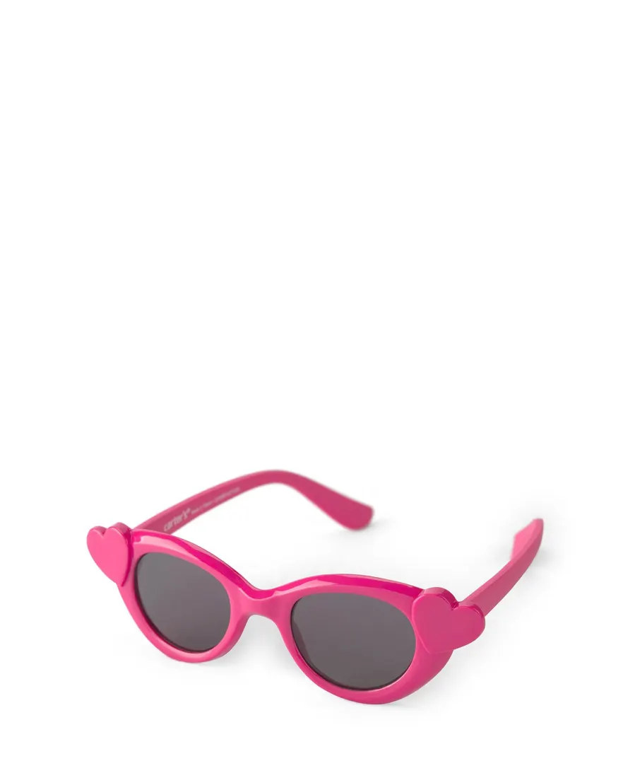 Óculos de sol infantil coração - rosa