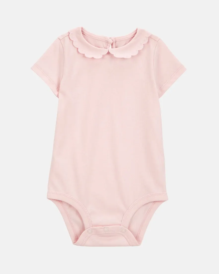 Body gola boneca bebê menina - Rosa Claro