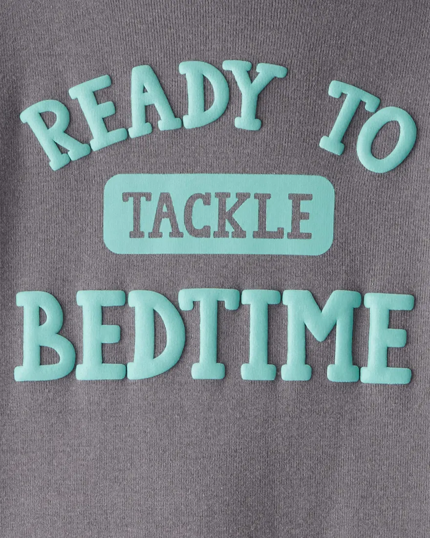 Outra vista de Pijama longo infantil 4 peças ready to tackle - multicor