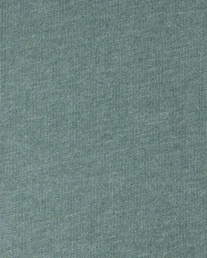 Outra vista de Blusa de moletom infantil mescla com capuz - verde