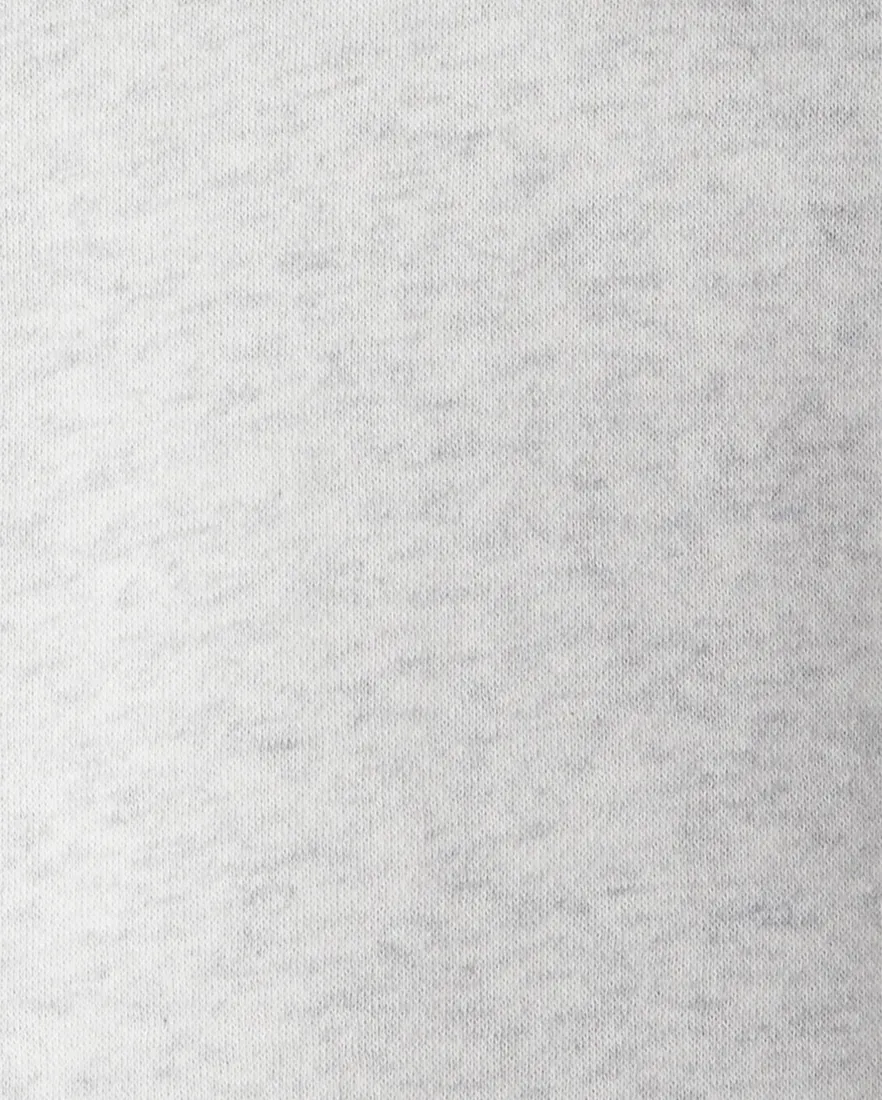 Outra vista de Blusa de moletom infantil mescla com capuz - cinza