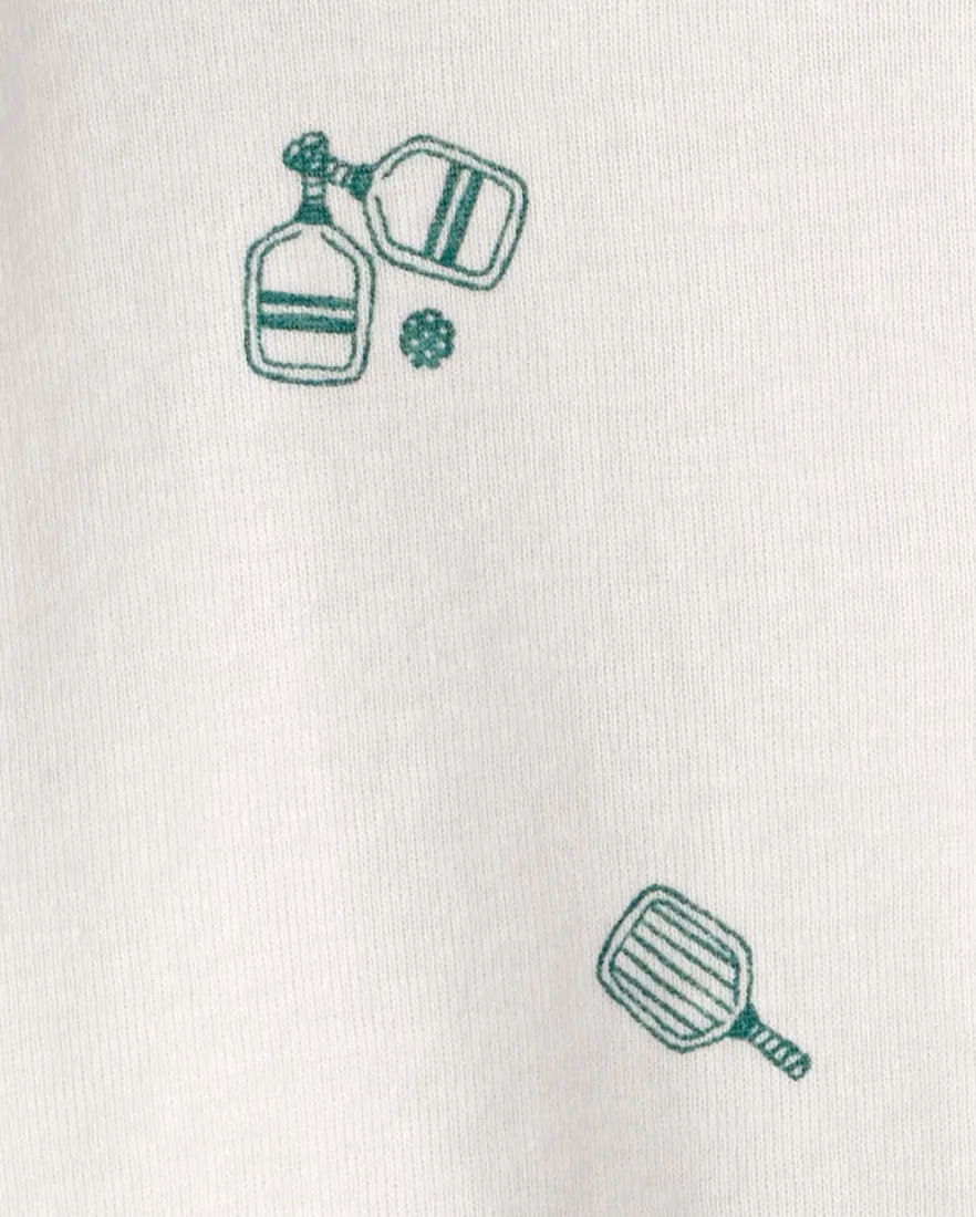 Outra vista de Macaquinho bebê estampado - Off-white