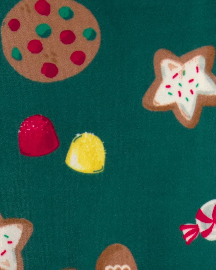 Outra vista de Pijama bebê menino em plush Natal 2 peças - Verde Escuro