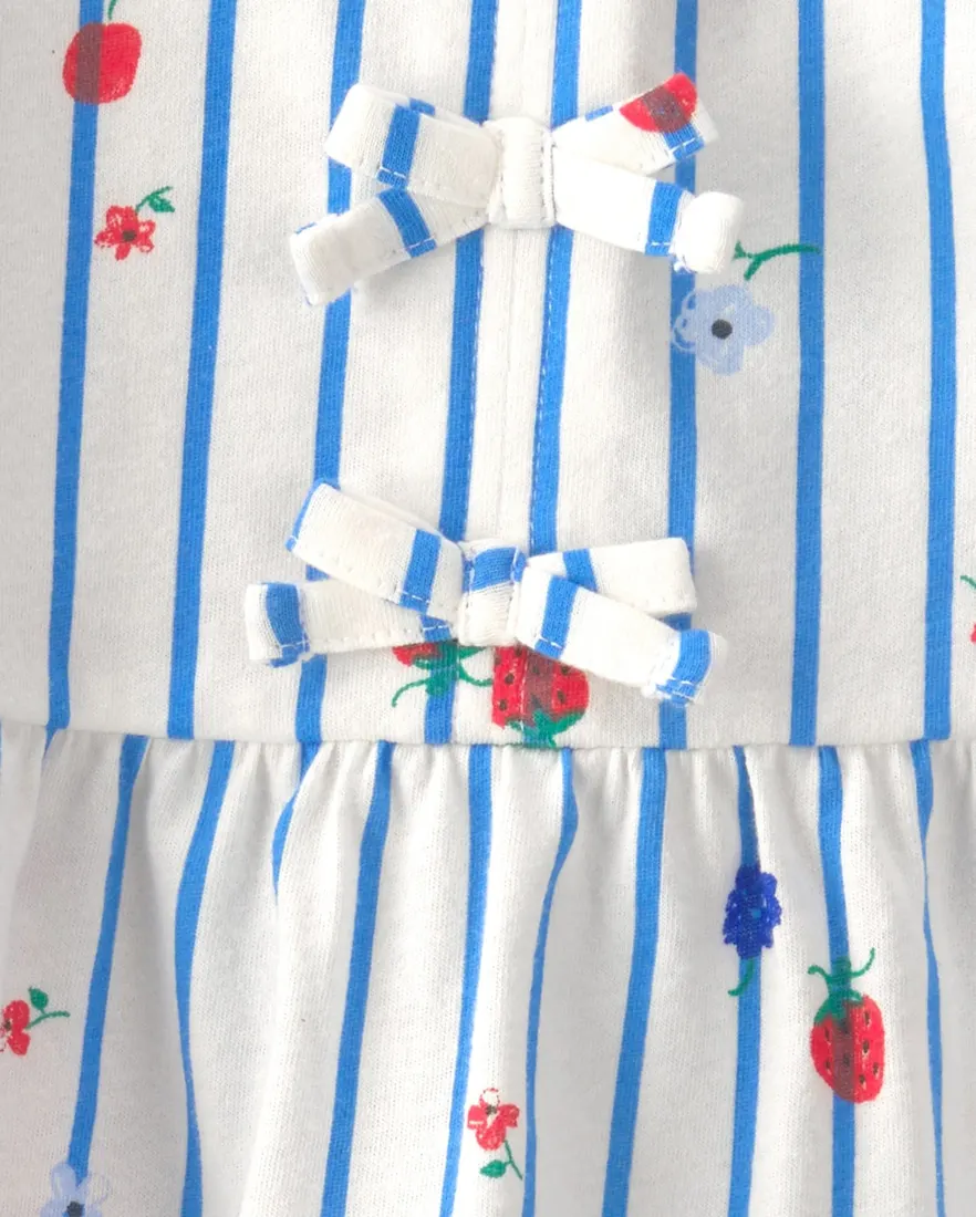 Outra vista de Conjunto curto infantil 2 peças estampado - Multicor