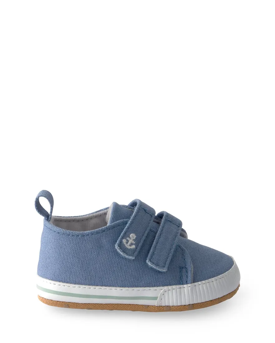 Sapato bebê âncora - azul