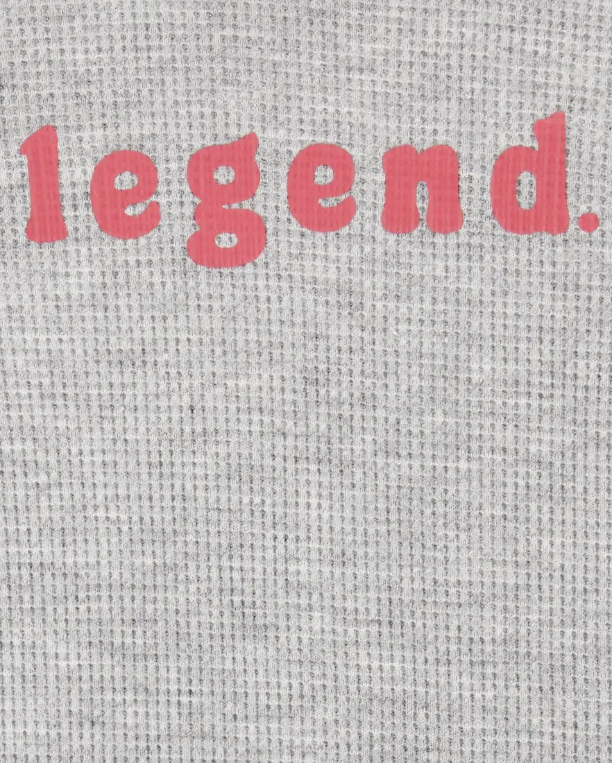 Outra vista de Conjunto longo bebê 2 peças mescla legend - cinza