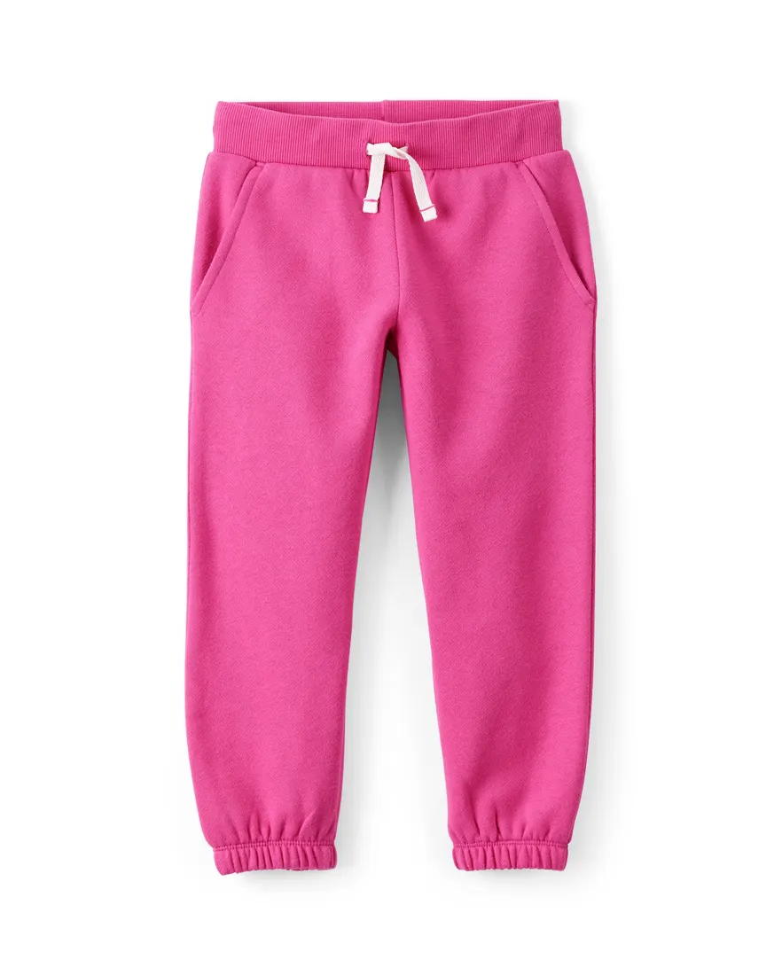 Calça de moletom infantil jogger - rosa