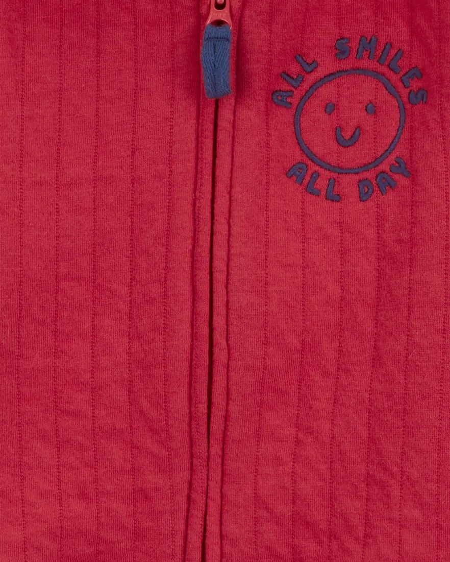 Outra vista de Conjunto longo bebê 3 peças smiles - multicor