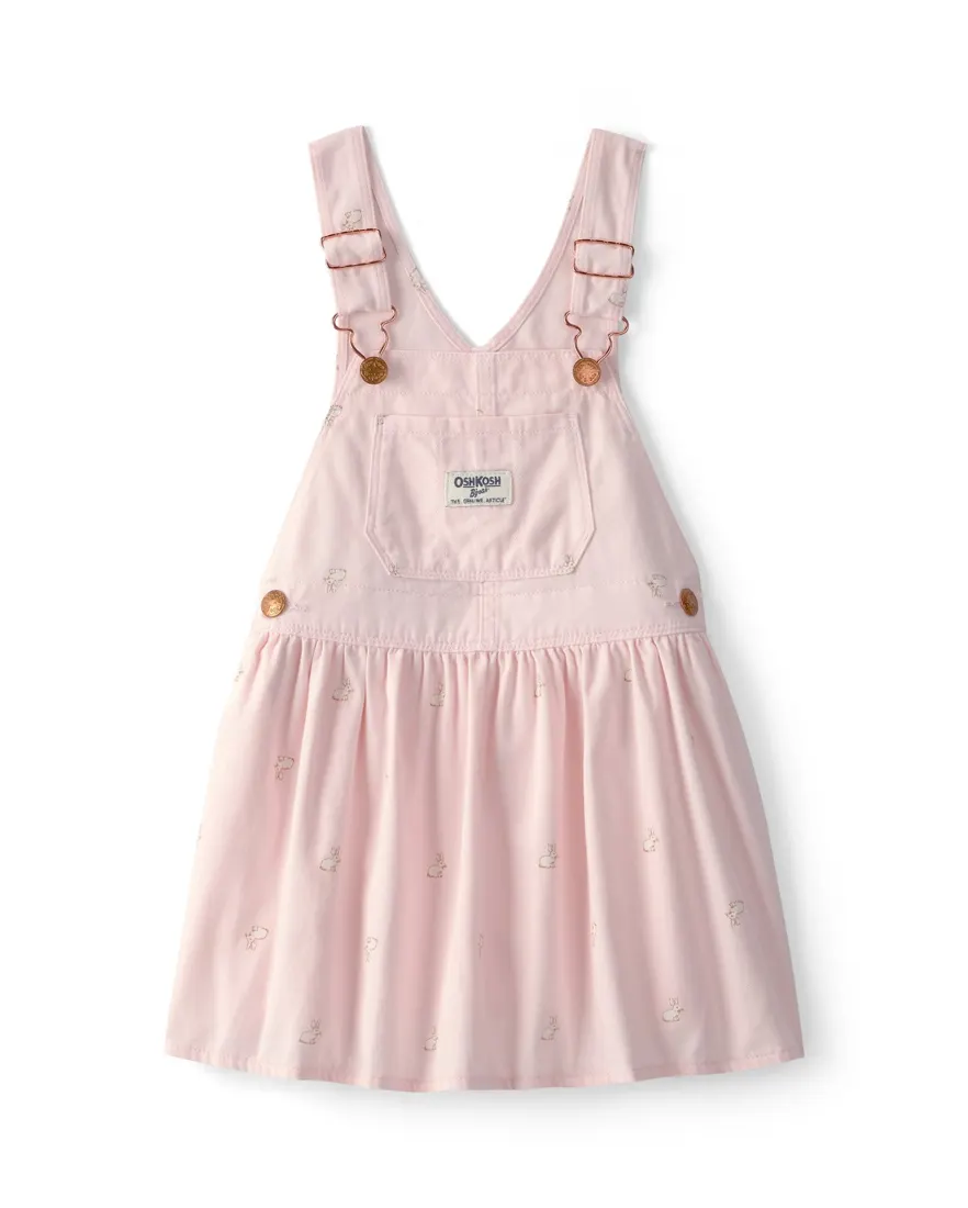 Salopete sarja infantil estampa coelho - rosa