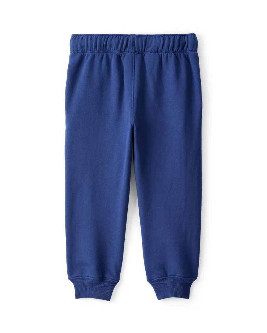 Outra vista de Calça de moletom infantil jogger - azul