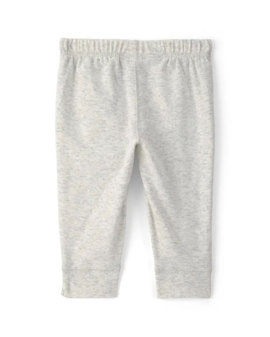 Outra vista de Kit calça bebê 2 peças jogger básica - Multicor