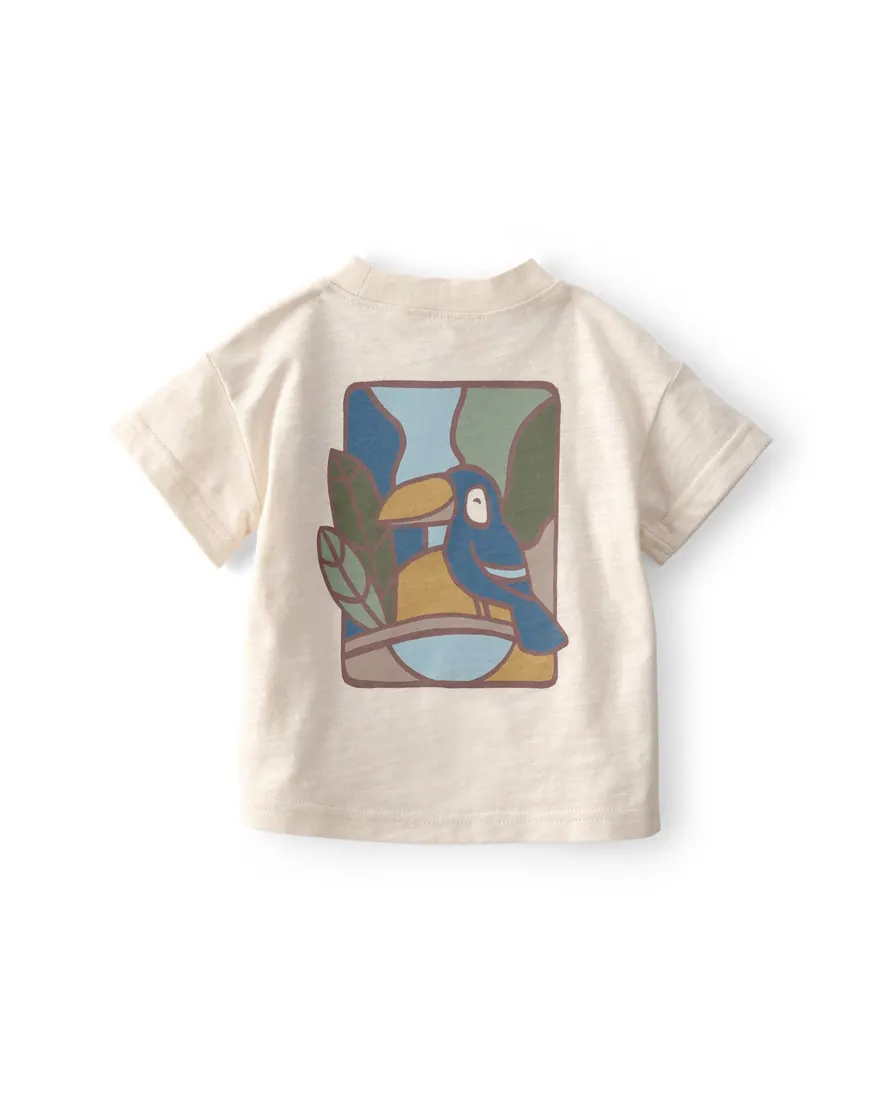 Outra vista de Conjunto curto bebê 2 peças estampado - Multicor
