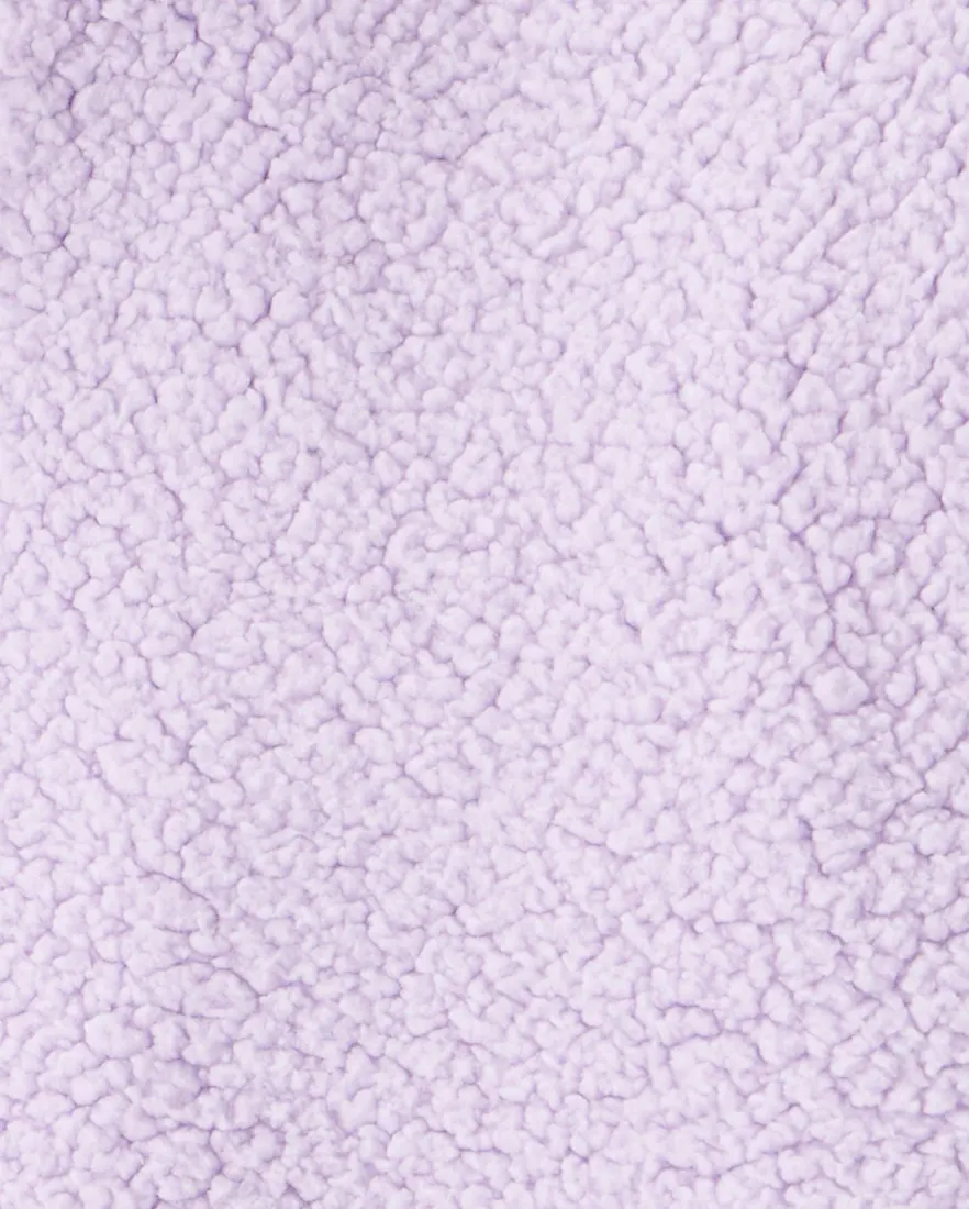 Outra vista de Blusa infantil em sherpa gola alta - lilás