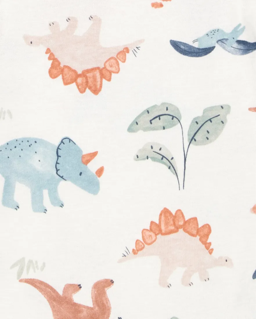 Outra vista de Kit body bebê 3 peças dinossauro - multicor