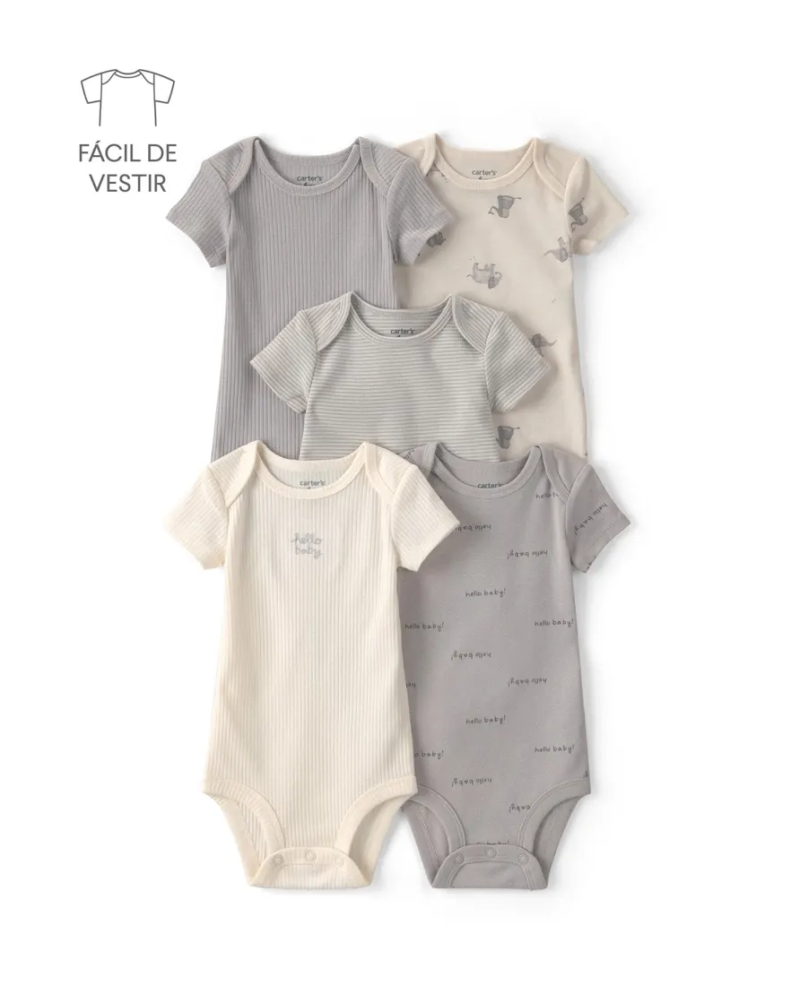 Outra vista de Conjunto bebê menino em algodão 7 peças - Multicor