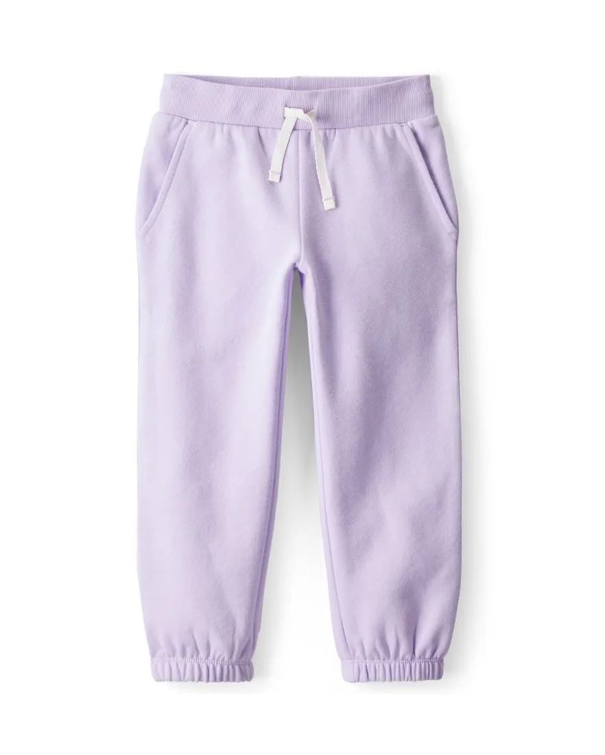 Calça de moletom infantil jogger - lilás