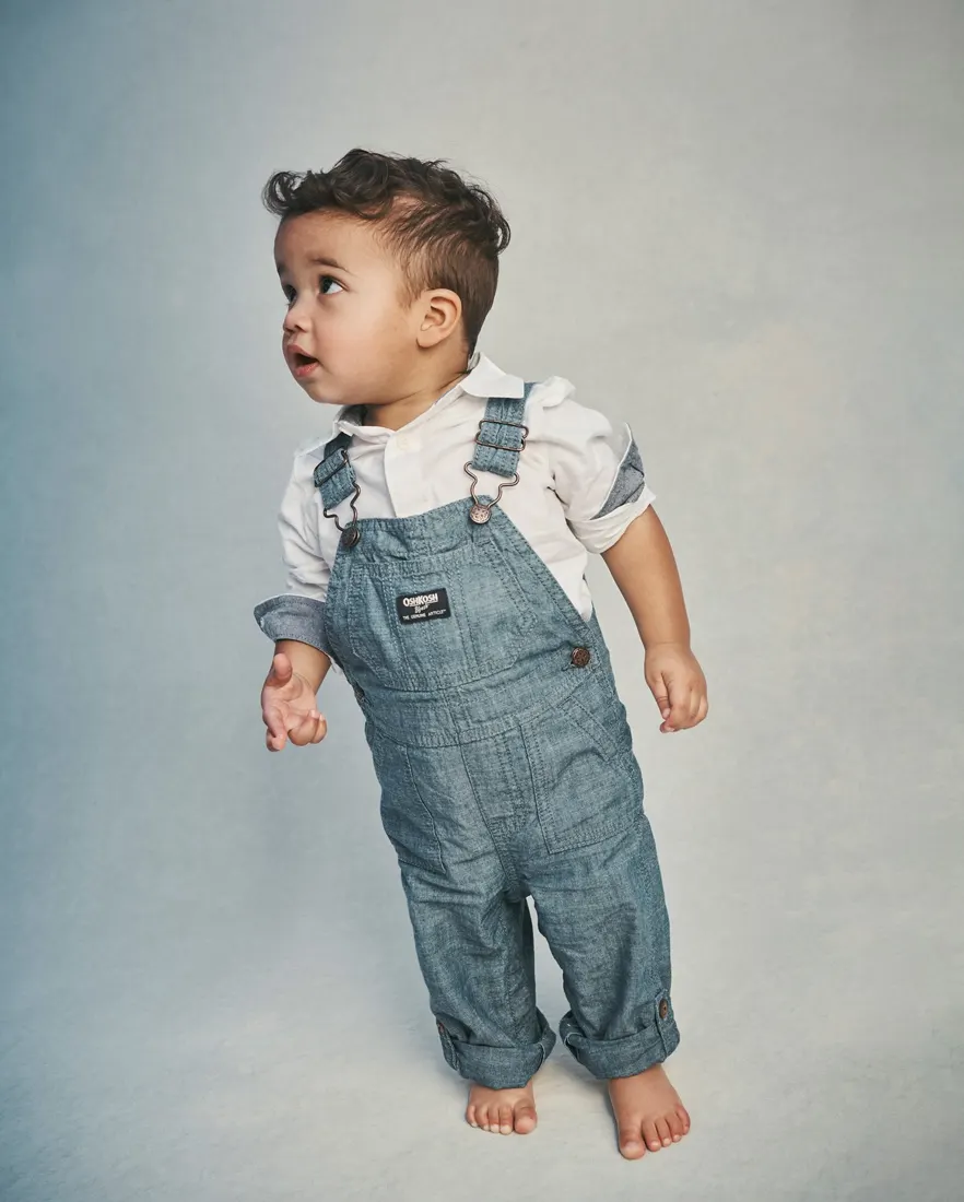 Outra vista de Jardineira jeans bebê comfy - denim
