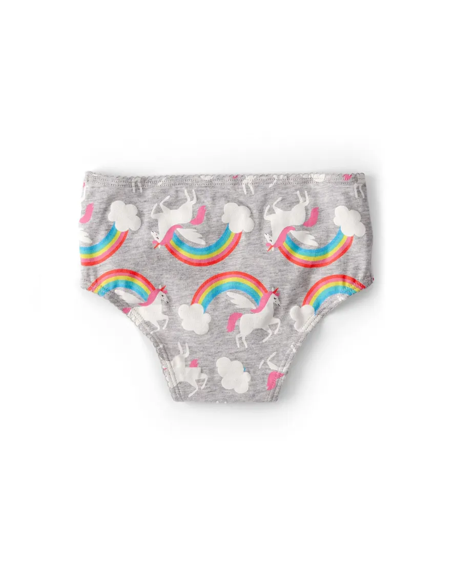 Outra vista de Kit calcinha infantil 7 peças estampadas - multicor