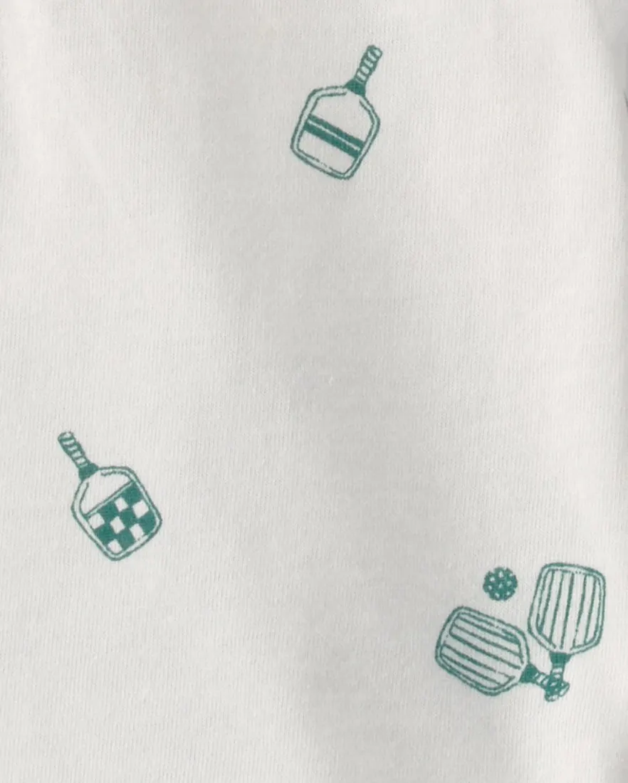 Outra vista de Conjunto curto bebê 3 peças estampado - Multicor