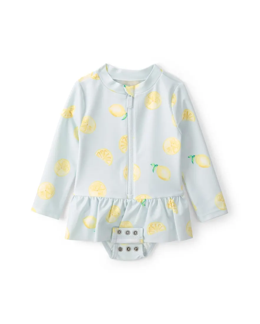Outra vista de Maiô bebê menina limão UV 50+ - Multicor