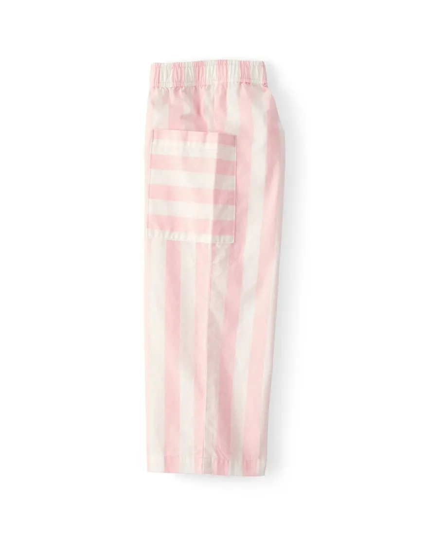 Outra vista de Calça infantil listrada - Multicor