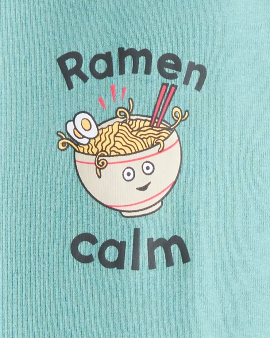 Outra vista de Pijama longo infantil 4 peças ramen calm - multicor