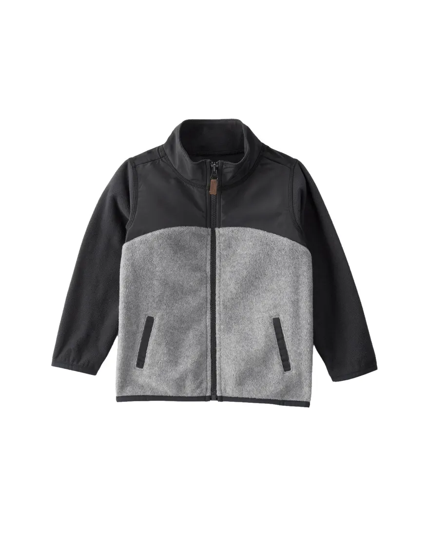 Jaqueta infantil com fleece - multicor