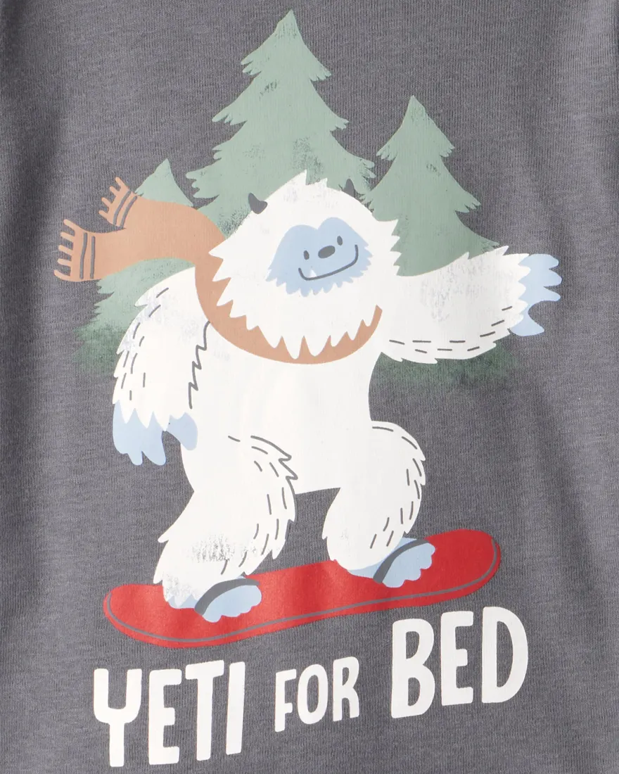 Outra vista de Pijama longo bebê 4 peças Yeti for bed - multicor